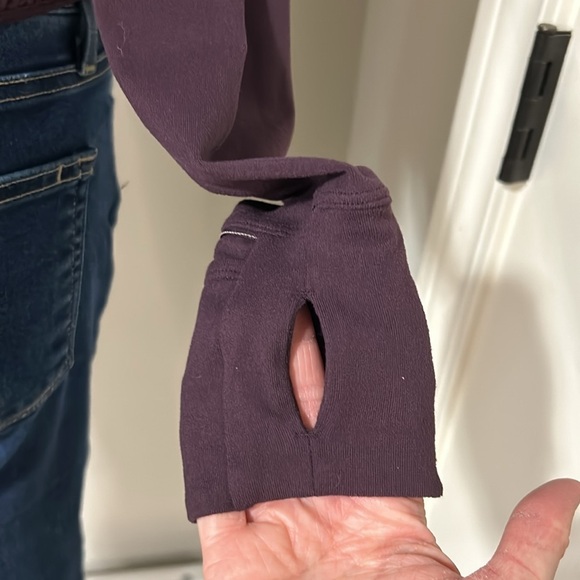 Lululemon Lead The Pack Hoodie Rulu Black Cherry Purple Running Stretch Sz 4 - Picture 7 of 13